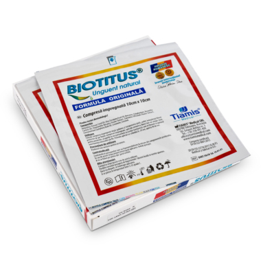 Unguent BIOTITUS® Formula Originală -Compresă impregnată 10x10cm