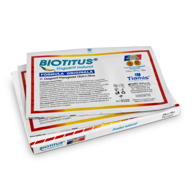 Unguent BIOTITUS® Formula Originală -Compresă impregnată 10x20cm
